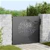 Vidaxl Cancello da giardino con blocco Nero 85 x 100 cm