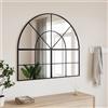 Vidaxl Specchio da Parete Nero 100x90 cm Arco in Ferro