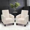 EffeZeta Poltrona Malea recliner 4 punti massaggianti in tessuto beige