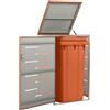 Vidaxl Copribidone per Spazzatura Singolo 69x77,5x112,5cm Acciaio Inox