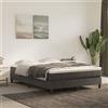 Vidaxl Materasso a Molle Insacchettate Rigidità Media Grigio Scuro 140x200x20 cm in Velluto