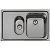 EffeZeta Lavello Smeg SP7915SN 79x50 cm 1+1/2 vasca con gocciolatoio sinistro acciaio inox nero