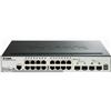 D-LINK SWITCH 16 PORTE GIGABIT + 2 PORTE SFP + 2 PORTE SFP SMART MANAGED STACKABLE