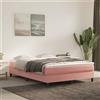 Vidaxl Materasso a Molle Insacchettate Rigidità Media Rosa 140x200x20 cm in Velluto