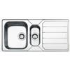 EffeZeta Lavello Smeg LFB102 inox 100x50 cm 1 + 1/2 vasca con gocciolatoio reversibile
