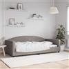 Vidaxl Letto da Giorno Tortora 100x200 cm in Tessuto