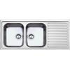 EffeZeta Lavello SAXT333A 2 vasche 116x50 cm gocciolatoio destro