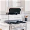 Vidaxl Cappa a Parete 90 cm in Acciaio Inox e Vetro Temperato Argento