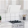 Vidaxl Cappa a Parete 60 cm in Acciaio Inox e Vetro Temperato Bianco
