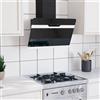 Vidaxl Cappa a Parete 60 cm in Acciaio e Vetro Temperato Nero