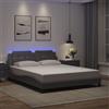 Vidaxl Giroletto con LED senza Materasso Zadar Grigio 160x200 cm