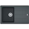 EffeZeta Lavello 1 vasca con gocciolatoio reversibile Franke BFG 611 78x50 cm. in fragranite grafite