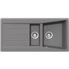 EffeZeta Lavello Smeg LS102T 100x500 cm 1+1/2 vasche con gocciolatoio reversibile titanio