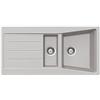 EffeZeta Lavello Smeg LC102AL 100x50 cm 1 vasca +1/2 con gocciolatoio reversibile