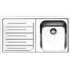 EffeZeta Lavello Smeg LP861S2 inox 1 vasca con gocciolatoio sinistro 86x50 cm.