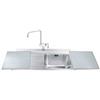EffeZeta Lavello Smeg LI91ND 90x50 cm 1 vasca con gocciolatoio a destra con vetri neri