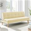 EffeZeta Divano letto Lunaria 3 posti colore crema 22AQ11-1