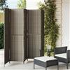Vidaxl Divisorio per Ambienti a 5 Pannelli Grigio in Polyrattan