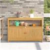 Vidaxl Tavolo consolle da giardino Acacia chiaro 110 x 35 x 75 cm