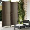 Vidaxl Divisorio per Ambienti a 5 Pannelli Grigio in Polyrattan