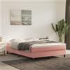 Vidaxl Materasso a Molle Insacchettate Rigidità Media Rosa 140x190x20 cm in Velluto