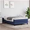 Vidaxl Materasso a Molle Insacchettate Rigidità Media Blu 120x200x20 cm in Tessuto