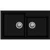 EffeZeta Tip Toe N200 Lavello 2 vasche nero
