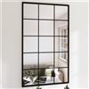 Vidaxl Specchi a Parete 2 pz Neri 100x60 cm in Metallo
