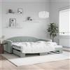 Vidaxl Divano Letto con Letto Estraibile Grigio Chiaro 100x200 Velluto