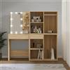 Vidaxl Toeletta LED con 2 Armadietti Legno Multistrato Rovere Sonoma
