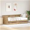 Vidaxl Daybed Rovere artigianale 90 x 190 cm Legno ingegnerizzato