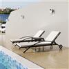 Vidaxl Lettini Prendisole con Tavolino in Polyrattan Nero
