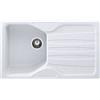 EffeZeta Lavello 1 vasca con gocciolatoio reversibile Franke CUG 611 in fragranite bianco