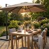 OMBRELLONE NETTUNO LUX NERO P/L 3 X 4 TELO TAUPE