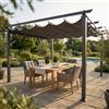 GAZEBO ASTORIA 4 X 4 ANTRACITE TELO GRIGIO
