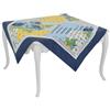 Preziosa Centrotavola Peonia Preziosa 90x90 in Cotone con Pizzo Blu