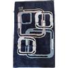 Mirabello Carrara Tappeto Bagno Mirabello Carrara Asako 70 x 110 CM 100% Cotone Blu