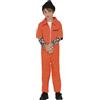 FIESTAS GUIRCA | Costume di Prigioniero Tatuato Bambini (5-6 Anni) - Tuta - Costumi da Ladro e Fuggitivo per Halloween, Carnevale e Feste in Maschera - Ideale per Bambini - Arancione