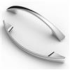 FURNIWARE maniglie per mobili da 5 pezzi, distanza tra i fori 96 mm, maniglie per armadi, maniglie per cucina, maniglie, maniglie per cassetti per mobili,Cromo
