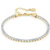 NOMINATION Bracciale tennis Nomination collezione Chic&Charms in argento 925 di colore oro giallo e zirconi di colore azzurro con chiusura a moschettone. Misura 16-20 cm