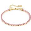 NOMINATION Bracciale tennis Nomination collezione Chic&Charms in argento 925 di colore oro giallo e zirconi di colore rosa con chiusura a moschettone. Misura 16-20 cm