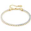 NOMINATION Bracciale tennis Nomination collezione Chic&Charms in argento 925 di colore oro giallo e zirconi di colore azzurro con chiusura a moschettone. Misura 16-20 cm