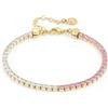 NOMINATION Bracciale tennis Nomination collezione Chic&Charms in argento 925 di colore oro giallo e zirconi di colore rosa con chiusura a moschettone. Misura 16-20 cm