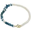 MAYUMI Bracciale in argento con perle e kyanite