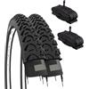 ECOVELO 2 COPERTONI 20 X 1.75 (47-406) + CAMERE AMERICA PNEUMATICI 20" GOMME MTB BAMBINO MOUNTAIN BIKE CITY BICICLETTA