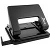 D.RECT 1020 - Perforatore a 2 fori, Fora fino a 20 fogli, Colori assortiti (nero/rosso/blu)