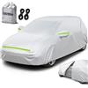 Favoto Telo Copriauto Invernale Felpato da Esterno Impermeabile Telo per Auto per Berlina 2 Volumi Realizzato in PEVA+Cotone con Zip, Resistente ad Acqua Polvere Neve Sole Freddo, 395 * 150 * 130cm