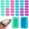 SHUESS 36 pirottini per muffin in silicone, riutilizzabili, rettangolari, in silicone, antiaderente, per brownies, cupcake e airfryer, 4 colori 8,5 x 5,4 cm