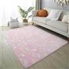 SCAUA Tappeto Luminoso Unicorno Incandescente Tappeto Per Il Soggiorno Stelle Di Luna Tappeto Per La Camera Da Letto Dei Bambini Ragazzi Ragazze Tappetino Per Bambini Che Gattonano (80x200 cm, Colorato 2)