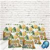 D&Vlab Kit Sacchetti 10 Pezzi Sacchettini in velluto Personalizzato Con Nome ed Età Compleanno Bambini Caramelle Confetti Bambina Bambino Piccoli Sacchetti Per Regalini Fine Festa Bustine Regalo Safari